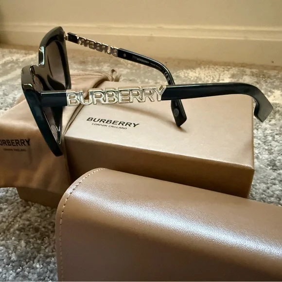 Burberry Black Cat-Eye Sunglasses - Picture 3 of 5
